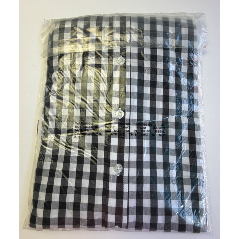 Perfect Black Gingham Tunic Top Long Sleeve Collared Button Down New 2x 26/28 - Picture 6 of 7